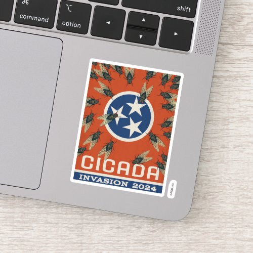 Tennessee Flag Cicada Invasion Sticker