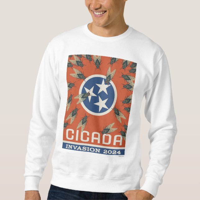 Tennessee Flag Cicada Invasion Sweatshirt (Front)