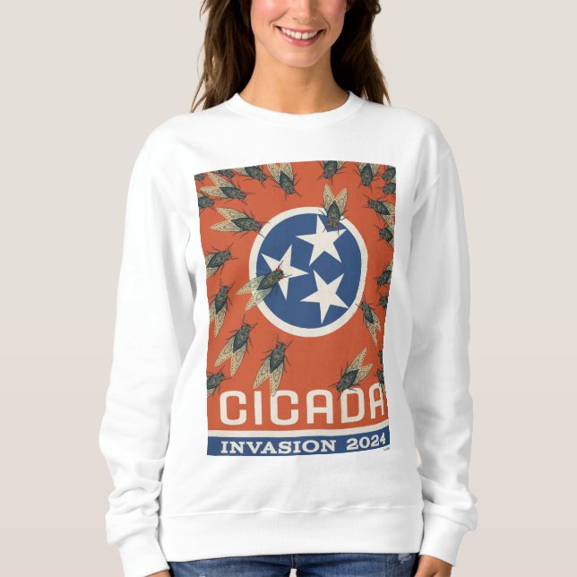 Tennessee Flag Cicada Invasion Sweatshirt (Front)
