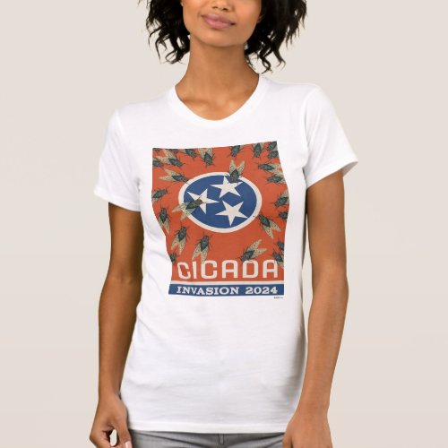 Tennessee Flag Cicada Invasion T_Shirt