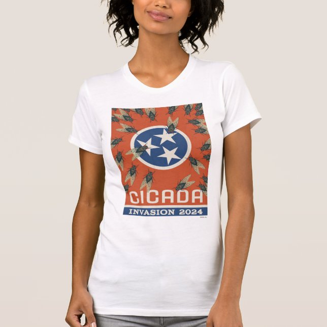 Tennessee Flag Cicada Invasion T-Shirt (Front)