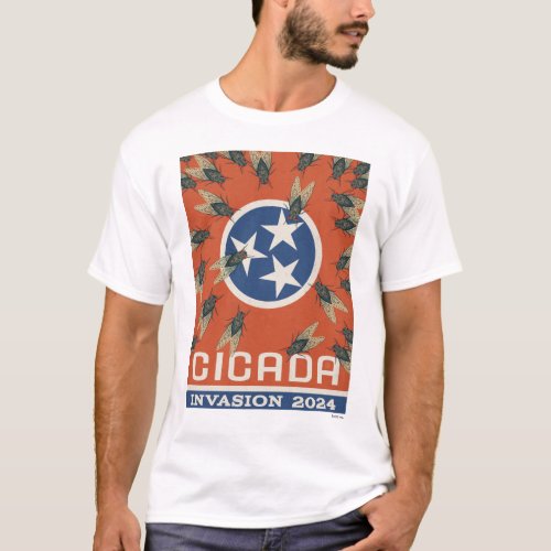 Tennessee Flag Cicada Invasion T_Shirt