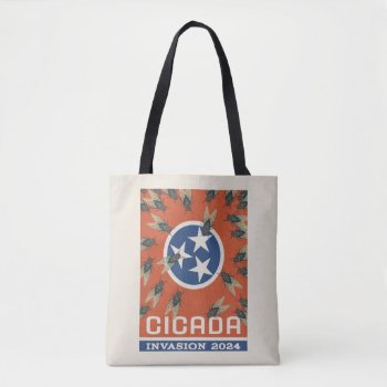 Tennessee Flag Cicada Invasion Tote Bag by AndersonDesignGroup at Zazzle