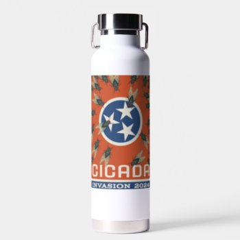 Tennessee Flag Cicada Invasion Water Bottle by AndersonDesignGroup at Zazzle