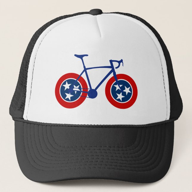 Tennessee Flag Cycling Trucker Hat (Front)