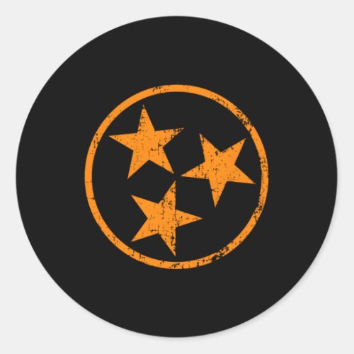 Tennessee Flag Distressed Tn State Classic Round Sticker