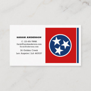 Tennessee Flag Elegant Business Cards / USA