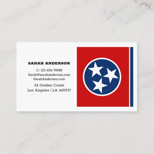 Tennessee Flag Elegant Business Cards  USA