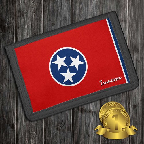 Tennessee flag fashion State USA patriots sports Trifold Wallet