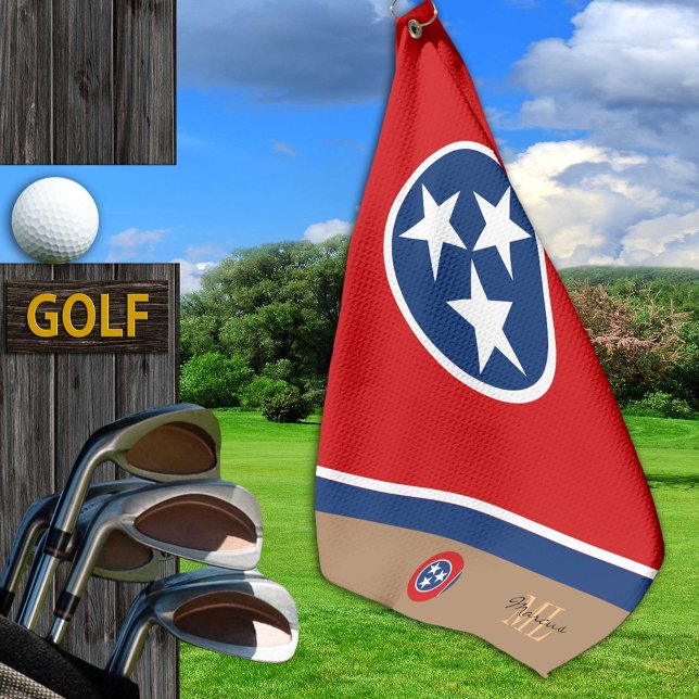 Tennessee flag Golf Towel Monogrammed / Patriotic (Creator Uploaded)
