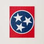 Tennessee Flag Jigsaw Puzzle<br><div class="desc">The tristar emblem on the Tennessee state flag.</div>