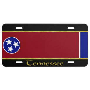 Tennessee flag license plate