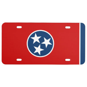 Tennessee flag license plate