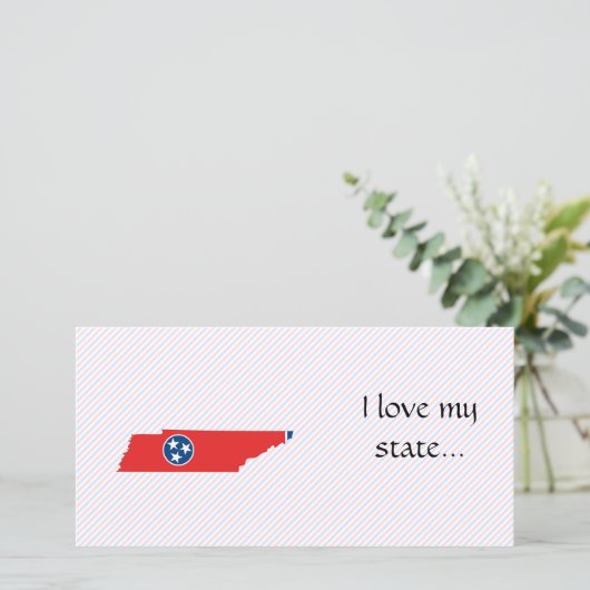 Tennessee Flag Map (Standing Front)