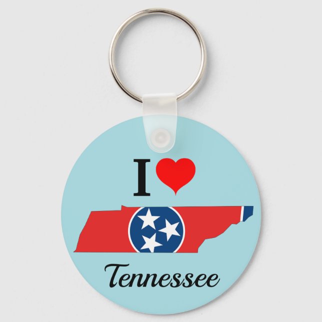Tennessee Flag Map Keychain (Front)
