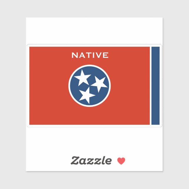 Tennessee Flag Native Sticker (Sheet)