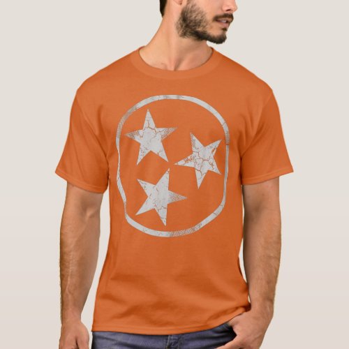 Tennessee Flag Orange  Vintage Fade Men Women Kids T_Shirt