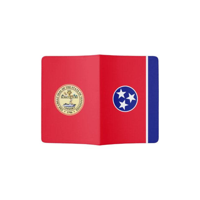 Tennessee flag passport holder (Opened)