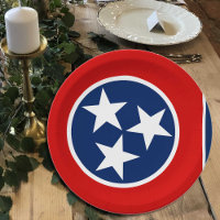 Tennessee Flag plates, party, sports, Tennessee