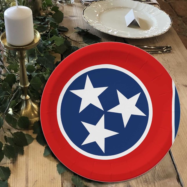 Tennessee Flag plates, party, sports, Tennessee Paper Plates (Creator Uploaded)