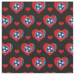 Tennessee Flag &amp; Red Heart fashion Fabric / USA