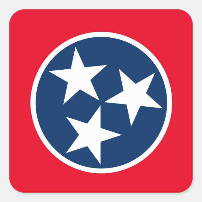 Tennessee Flag Square Sticker (Front)