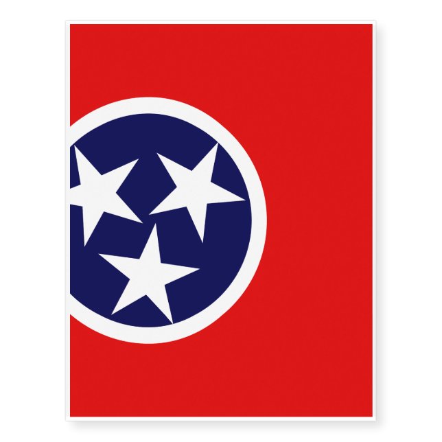 TENNESSEE Flag Temporary Tattoos (Front)