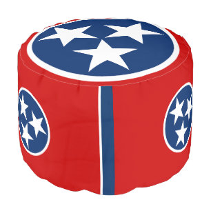 Tennessee Flag & Tennessee house, USA states sport Pouf