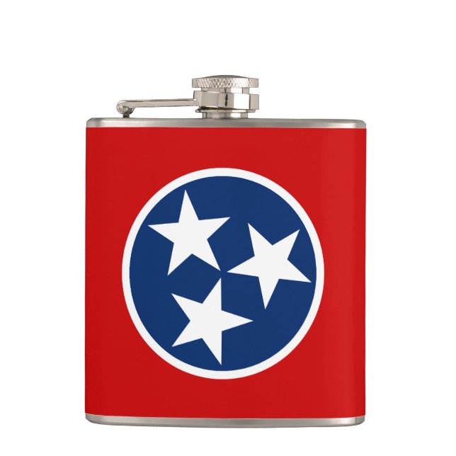 Tennessee Flag & travel Tennesse USA States/sports Flask (Front)