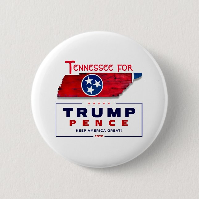 Tennessee for Trump Pence 2020 Button (Front)