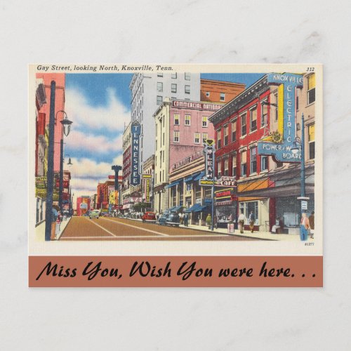 Tennessee Gay Street Knoxville Postcard