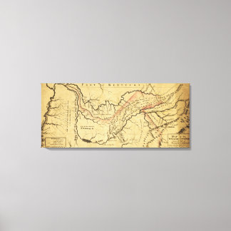 Tennessee GovernmentPanoramic MapTennessee Canvas Print