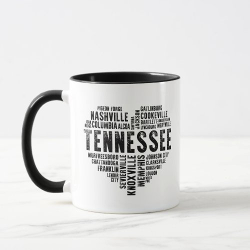 Tennessee Heart Nashville Memphis Alcoa Mug