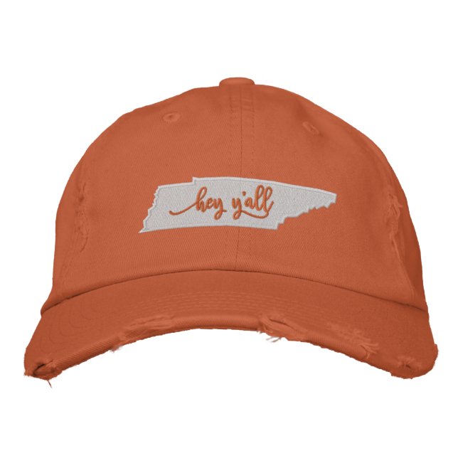 Tennessee Hey Y'all Hat - Orange (Front)