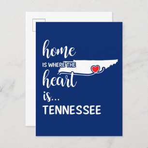 Tennessee home is where the heart is postcard