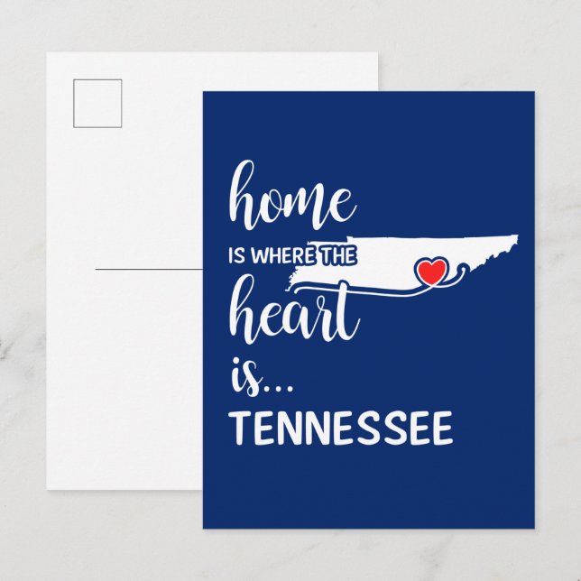 Tennessee home is where the heart is postcard (Front/Back)
