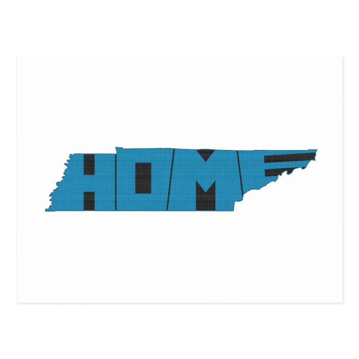 Tennessee Home State State Map Shaped Blue Postcard | Zazzle.com