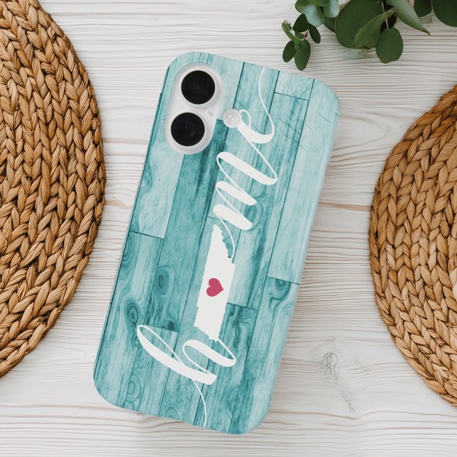 Tennessee Home State Turquoise Wood Look Case-Mate iPhone Case (Creator Uploaded)