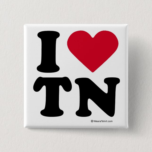 TENNESSEE - "I LOVE TN" "I LOVE TENNESSEE" BUTTON (Front)