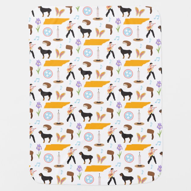 Tennessee Icons Baby Blanket (Front)