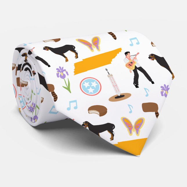 Tennessee Icons Neck Tie (Rolled)
