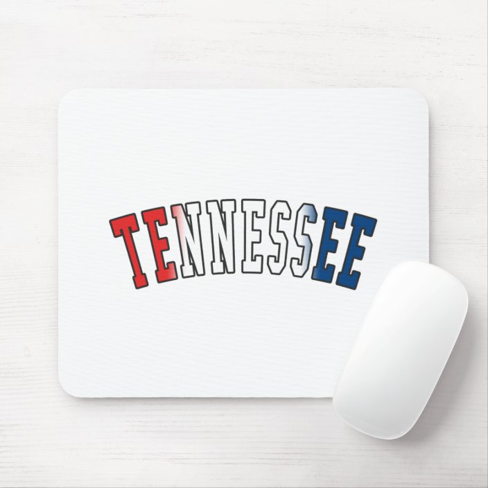 Tennessee in State Flag Colors Mouse Pad