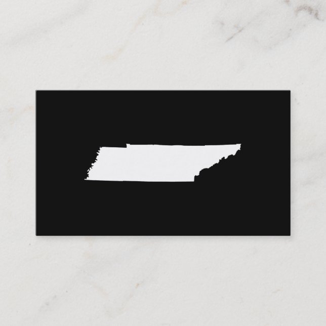 Tennessee in White Business Card (Front)