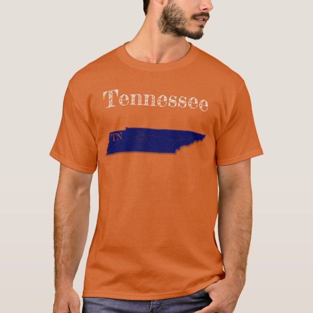 Tennessee Interstates [Navy Blue Design] T-Shirt (Front)