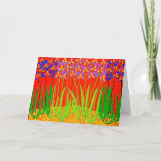 Tennessee Irises at Sunset Card