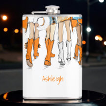 Tennessee Ladies Cowboy Boots Orange Fashion Name