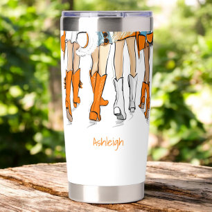 Tennessee Ladies Cowboy Boots Orange Fashion Name Insulated Tumbler