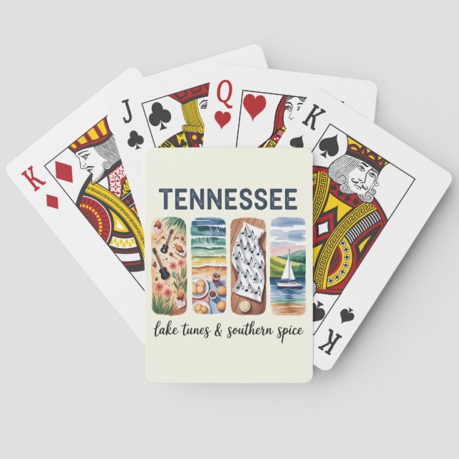 Tennessee – Lake Tunes & Southern Spice Poker Cards (Back)