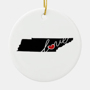 Tennessee Love! Gifts for TN Lovers Ceramic Ornament