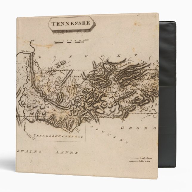 Tennessee Map by Arrowsmith 3 Ring Binder (Front/Inside)